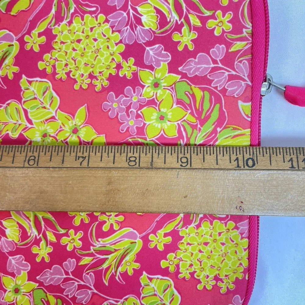 Lilly Pulitzer Floral Pink Neoprene Fabric Tablet iPad Sleeve 10